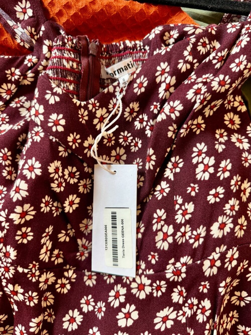 NWT Reformation Tanis Dress - Geena Size 6 - Picture 8 of 9